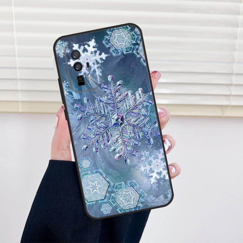 Snow Snowflake Winter Cover For Xiaomi 14 13 15 Ultra 11T 12T 13T 14T Pro POCO X7 Pro X3 X5 X6 M6 F5 F6 Pro Case