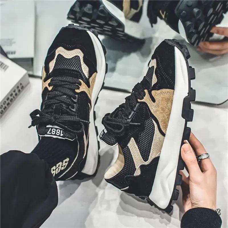 Fashion Fashion Mens Casual Shoes High-quality Brand Men's Sports Shoes New Wear-resistant Non-slip Male Thick-soled Shoes Tenis Hombres