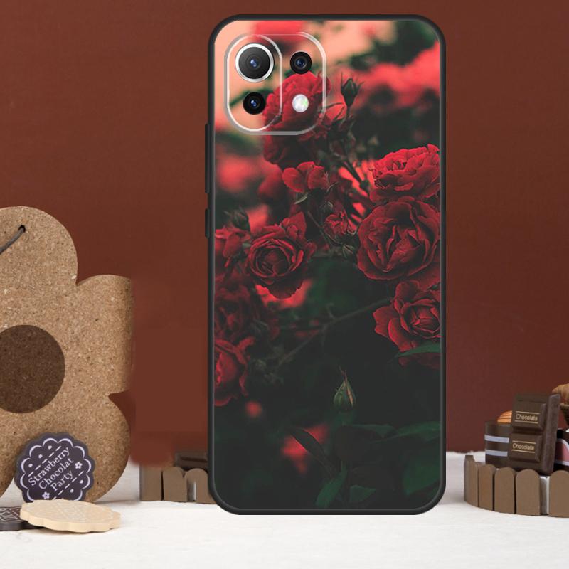 Flower Red Rose Case For Xiaomi 14 15 Ultra 15T 14T 13T 17 Pro Max POCO X7 Pro X5 X6 F5 F6 F7 F8 Ultra Cover