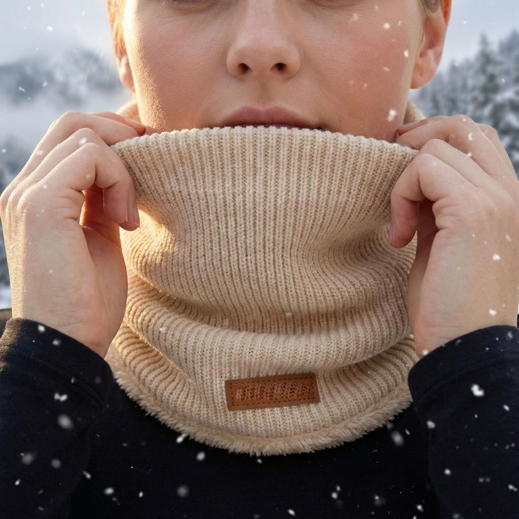 Fine-textured Winter Neck Warmer,color, Fleece-lined, For Women, Outdoor Skiing, Thickened, Warm Face Mask, Neck Protector.