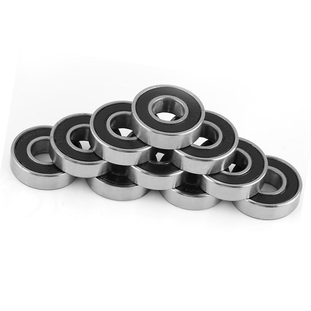 10 Pcs Durable MultiUse Rubber Sealed Deep Groove 60012RS Ball Bearings(12x28x8mm)