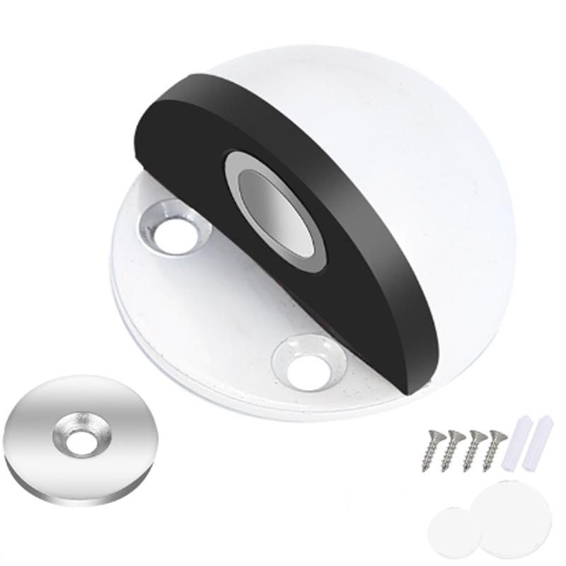 1-5Pcs Non Punching Sticker Hidden Stainless Steel Rubber Door Stopper Door Holders Catch Floor Mounted Nail-free Door Stops