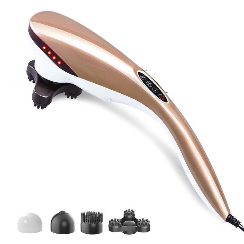 Handheld Electric Vibrating Neck Back Massager Relax Body Warm Moxibustion Nursing Device Multifunctiona Hammer Massager