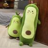 40~90Cm Green Soft Avocado Plush Pillow Stuffed Human Figured Fruit Cushion Smiling Face Happy Plushie Decor Gift