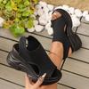 Women’s Open-Toe Knit Platform Sandals Breathable Chunky Summer Flats