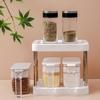 Transparent Seasoning Box Plastic Condiment Storage Container Sealed Seasoning Tank  Household
