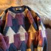 Men's Fashionable Autumn/Winter Arrow Jacquard Knit Sweater - Relaxed Korean Style Couple's Outfit