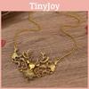 Vintage Christmas Deer Necklace With Zinc Alloy Animal Pendant For Women Holiday Jewelry