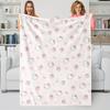 Sanrio Hello Kitty All-Over Print Pink Flannel Blanket Soft Warm Plush Throw Sofa Bed Cover Office Nap Shawl Travel Camping Gift