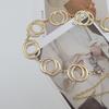 Stylish 2024 Korean Fashion Women's Double Ring Metal Chain Waist Chain Accessory