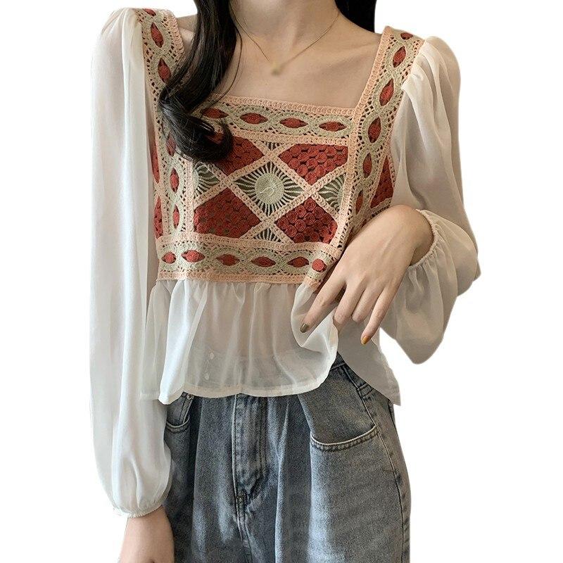Otoño Mujeres Blusas de gasa Chicas Camisas Chic Nuevas Moda Diseñadoras  Damas Tops comprar a buen precio — entrega gratuita, reseñas reales con  fotos — Joom