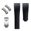 20mm 22mm Soft Rubber Strap for Tudor Black Bay Panda/Pro/Black Shield – Quick Release Diver Band with Stainless Steel Buckle