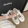 Sheepskin sports ballet Mary Jane women's shoes 2025 summer new thick-soled casual versatile flat-soled buckle women's shoes