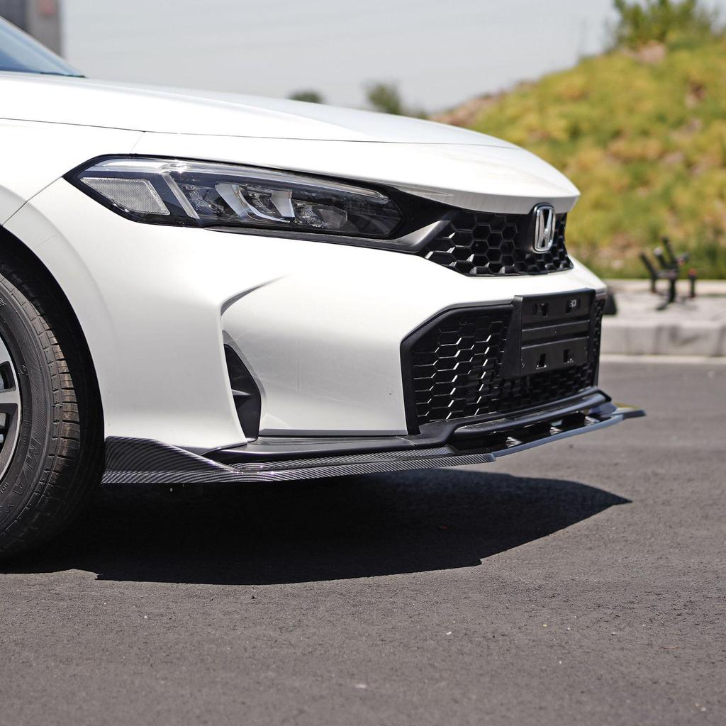 2025 Civic 11.5 Gen Front Splitter: Easy, No-Drill Install for Non-Destructive Front Lip & Body Kit Upgrade.