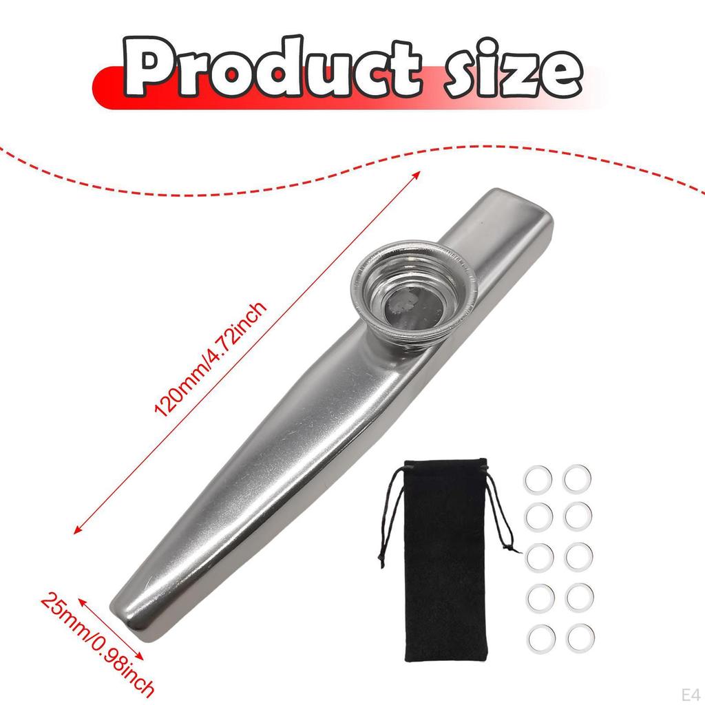 Kazoo Flute for Kids Mouthpiece Musical Accompaniment Toy Instrument with Diaphragms