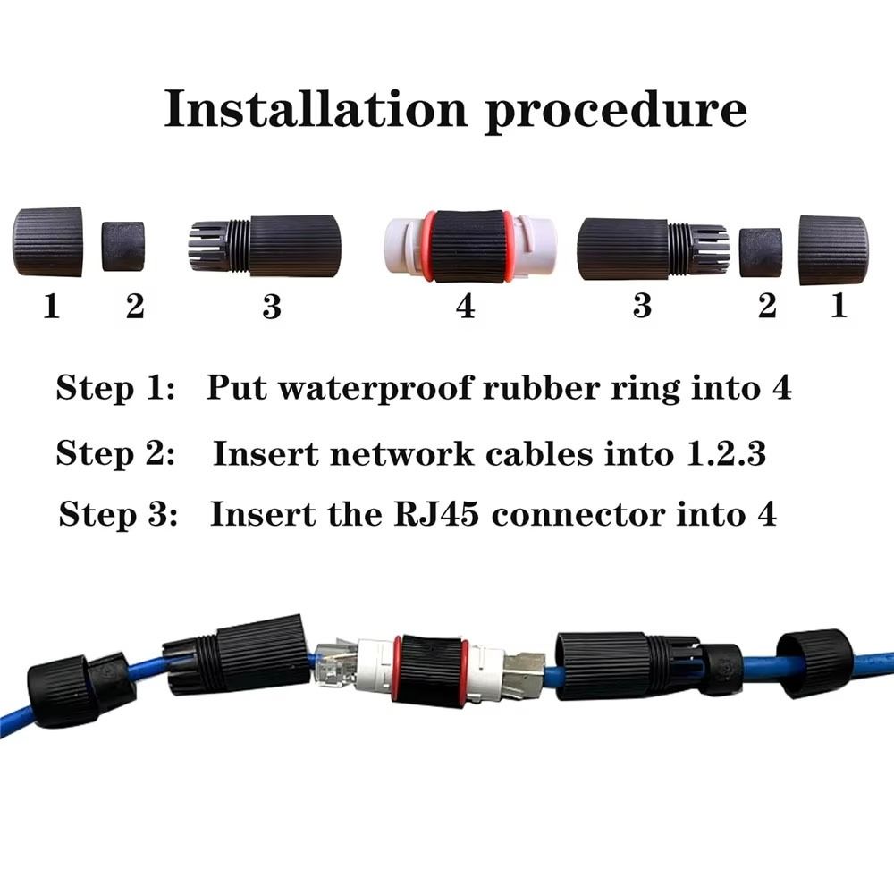 1Pcs Straight-through Network Cable Extender Double Head Cable Coupler New RJ45 Docking Connector