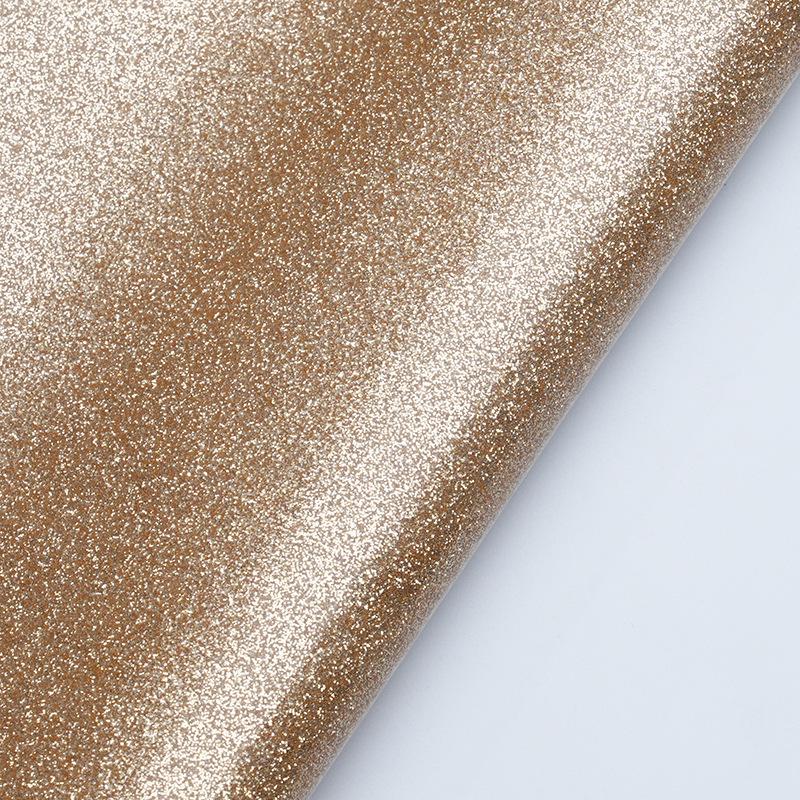 Non-Shedding Soft Glitter PU Leather Fabric Mirror Finish