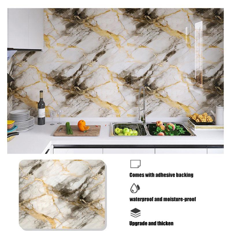 

Утолщенные Декоративные Обои Наклейки на Стену Обои для Кухонного Рабочего Стола 40 см Водонепроницаемые и Маслостойкие Самоклеящиеся Домашние 40cmX1000cm