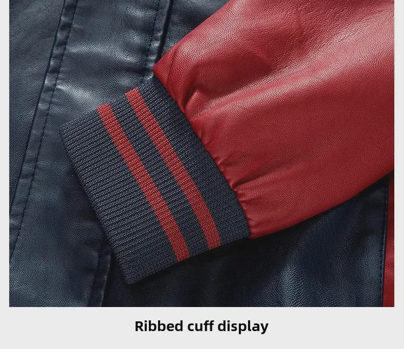 Men's Trendy PU Leather Baseball Jacket - Stand Collar, Spring/Autumn 2019 Edition