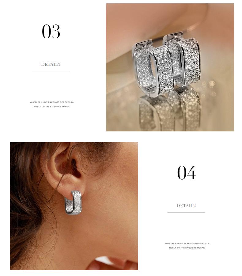 High-End Light Luxury Zircon Ear Cuffs: Eco-Friendly Fashion Earrings for Women