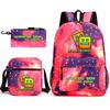 Geometry sprint game backpack geometry dash heat transfer backpack elementary school bag leisure bag
