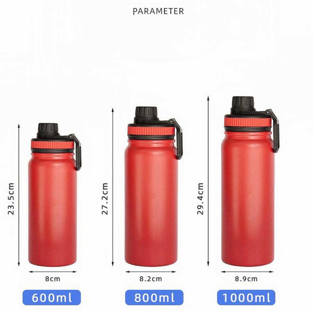 Tazza Termica da Esterno in Acciaio Inossidabile da 600/800/1000ML, Pentola Spaziale di Grande Capacità, Tazza da Acqua Portatile per Sport, Viaggio, Auto, Bollitore