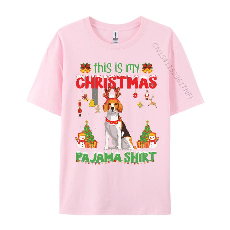 Beagle Christmas This Is My Christmas T Shirts Print Tee Shirts Unisex Casual Plus Size Oversize Graphic Tees