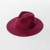 Autumn and winter new fashion casual bare body wide brim wool jazz hat outdoor shopping warm concave top hat tide