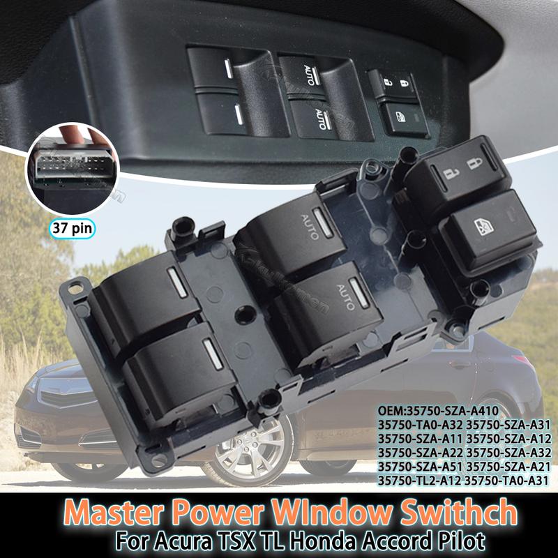 35750-TA0-A31 35750-SZA-A31 Auto Parts Master Window Control Switch Button For Honda Accord 8 VIII Pilot 2011-2015 Acura TSX TL