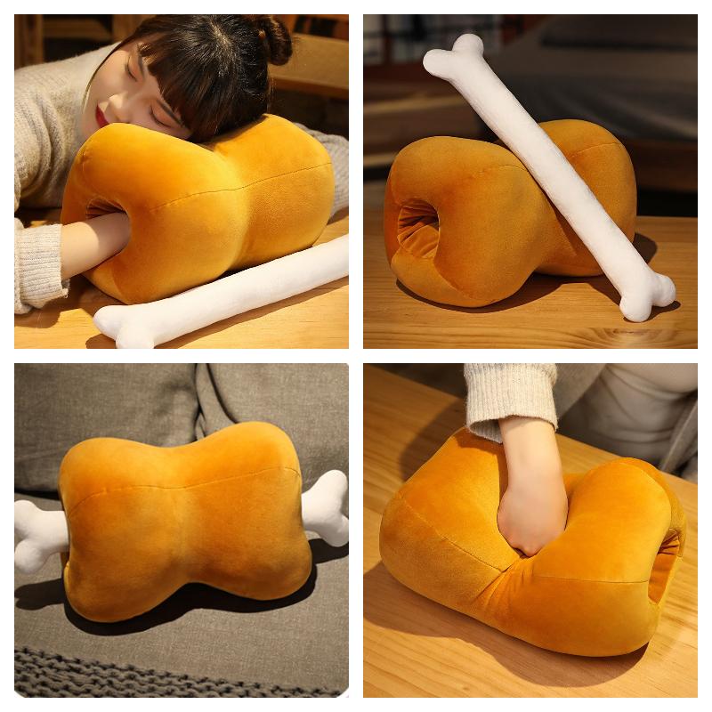 Simulation Meat Bone Plush Toy Office Nap Sleeping Pillow Cushion Gift Decor