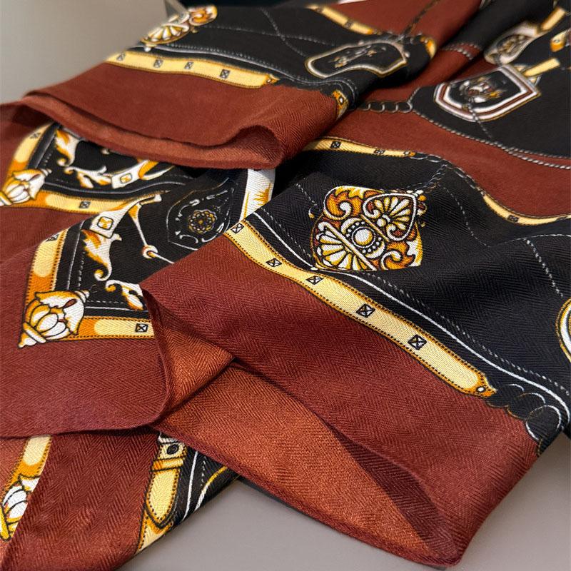 Square Silk Scarf Women Head Shawl Wrap Ribbon Headband Luxury Elegant Hair Print Neck Scarves Hijab Bandana Pashmina Headscarf