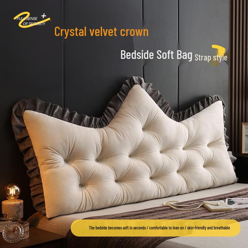

2025 Европейский принцессный стиль диван изголовье подушка поясничная поддержка татами подушка 180x60x16cm (With Straps)