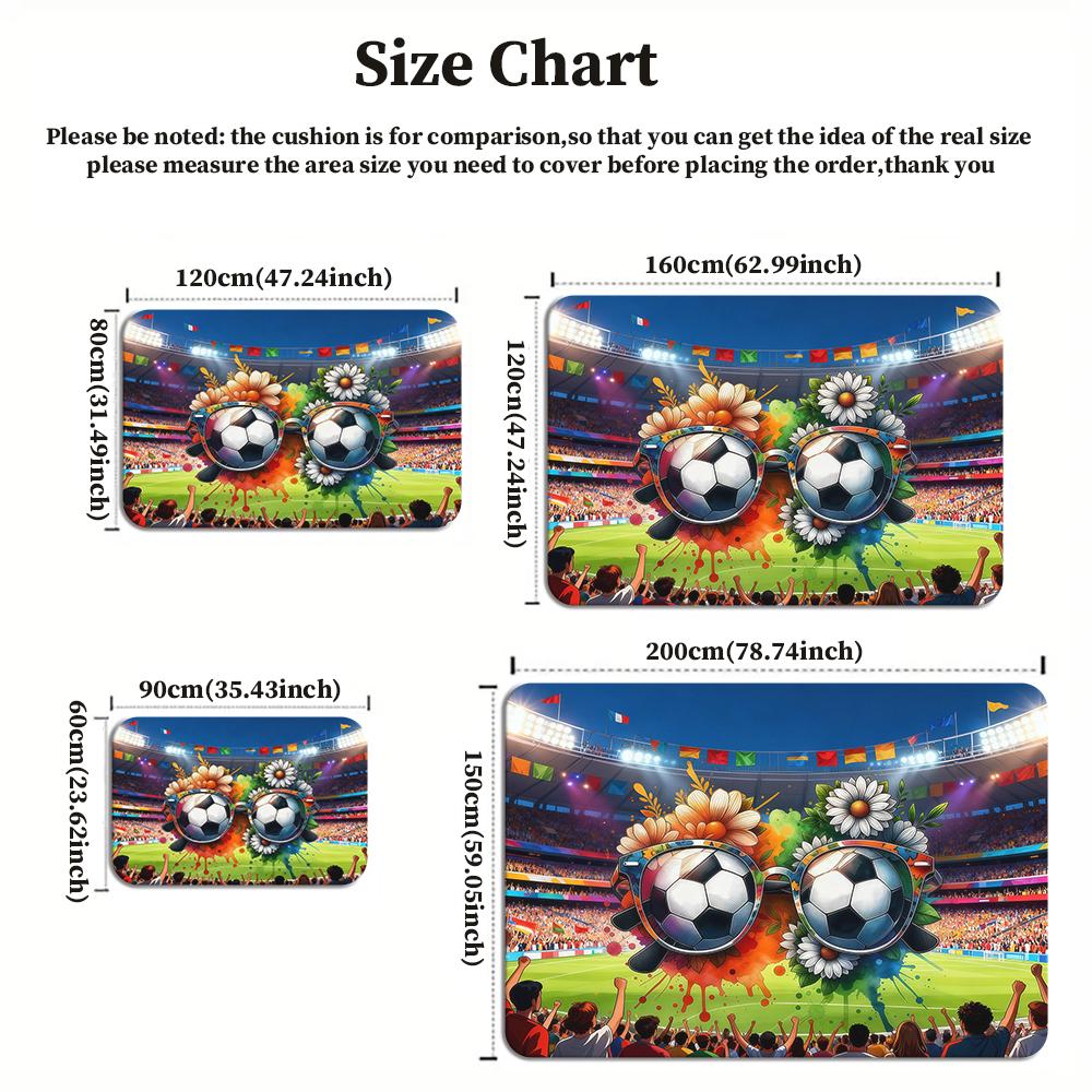 Football Stadium print Large Room Carpet Non Slip Cartoon Kids Bedroom Living Room Floor Mat Home Decor Children's Play Carpet