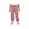 Jordan Solid Color Logo Drawstring Fleece-Lined Loose Knit Sweatpants Women Bottoms Pink FB5114-618