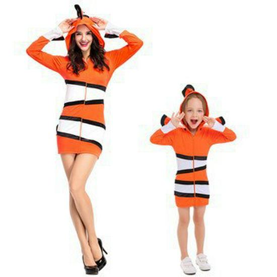 Women's Nemo Fish Cosplay Costume for Halloween Parties