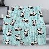 Cute Panda Blanket Gift for Kids Girls Cartoon Flannel Throw Blanket Soft Fuzzy Lightweight for Couch Sofa Picnic Travel Office