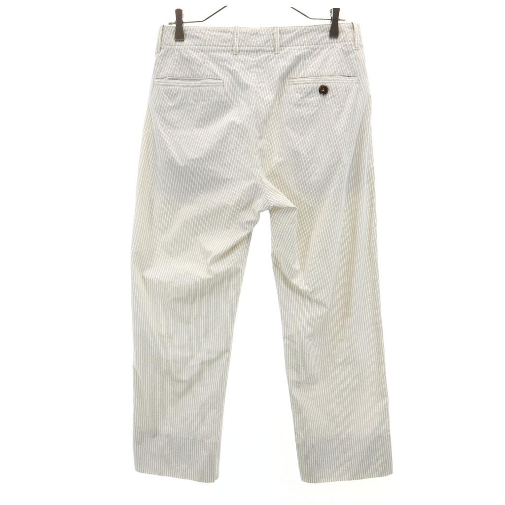 MARNI made in Italy Striped Pattern Ankle pants 44 Ivory Men's Used