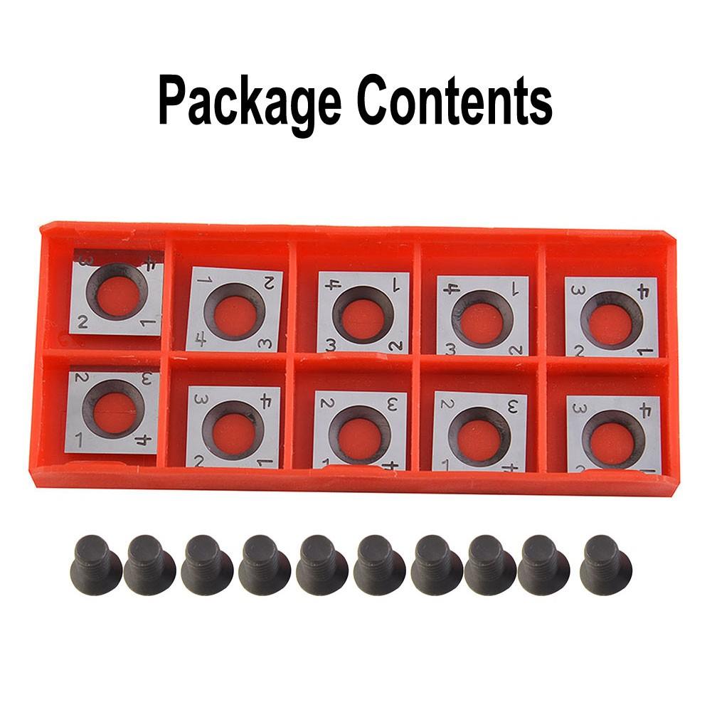 10 sztuk 14*14mm Wkładki Węglikowe Frezy Kwadratowe Do Stolarstwa Spiralna Głowica Strugarki