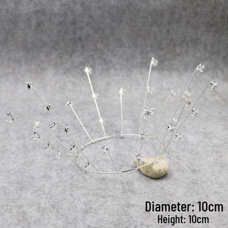 Queen Crown Cake Decoration with Lace, Pearls, and Baby's Breath for Birthdays