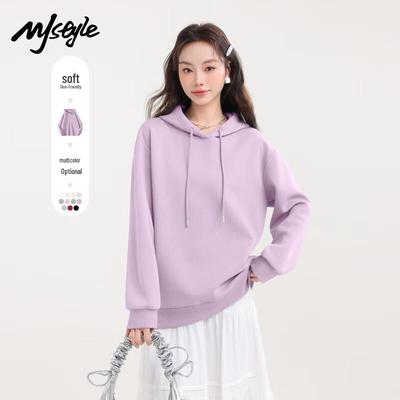MJ STYLE Damen Kapuzensweatshirt aus Milchseide