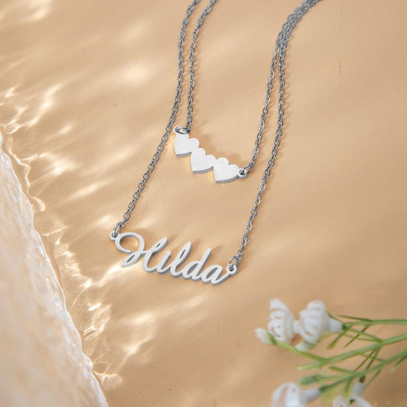 Custom Stainless Steel Initial Pendant Manufacturer, Personalized Alphabet Necklace , /ODM Factory Price Small MOQ серебряный