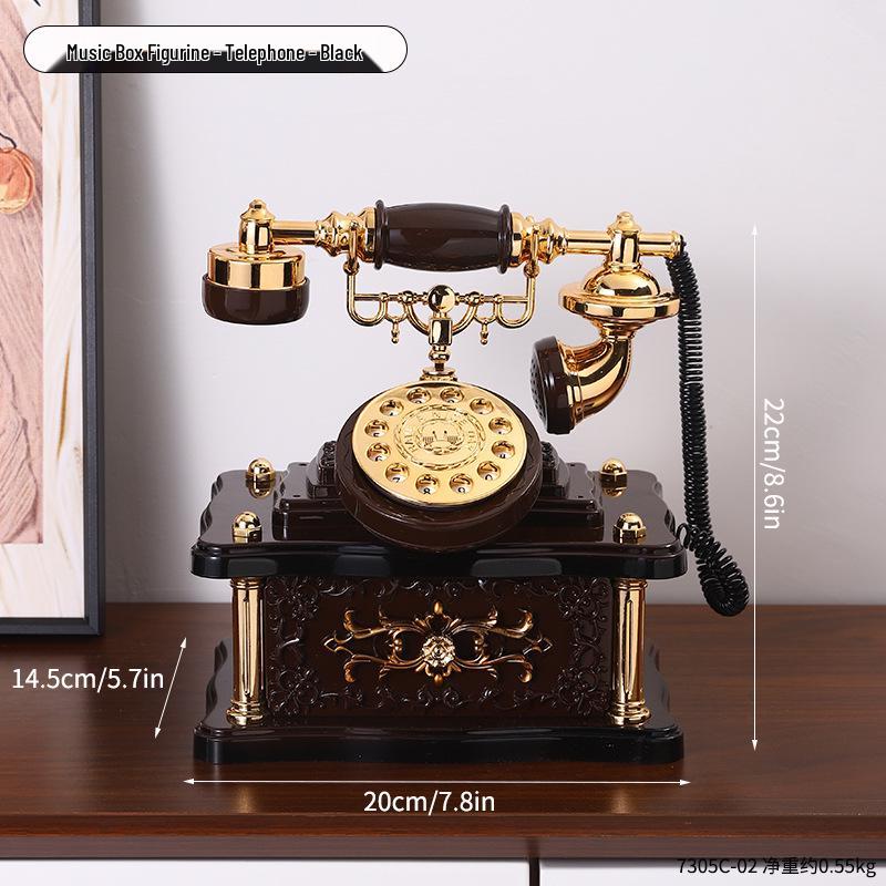 Creative Retro Wind-up Music Box for Home & Shop Decor, Photography Props