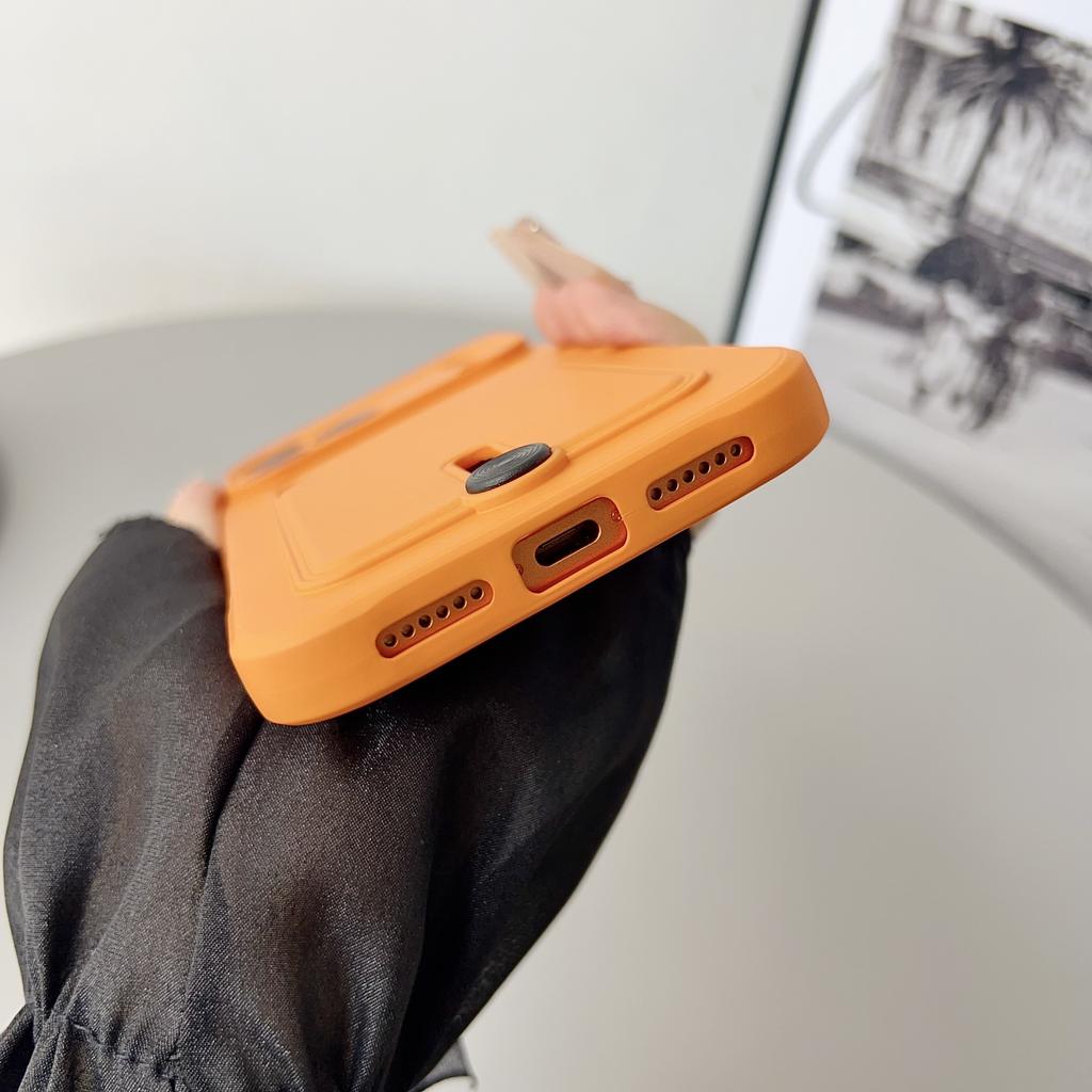 Push Card Bag Slot Holder Wallet Phone Case for For Iphone 17 16 15 14 13 12 11 Pro Max Air Plus Mini Soft Tpu Credit Card Cover