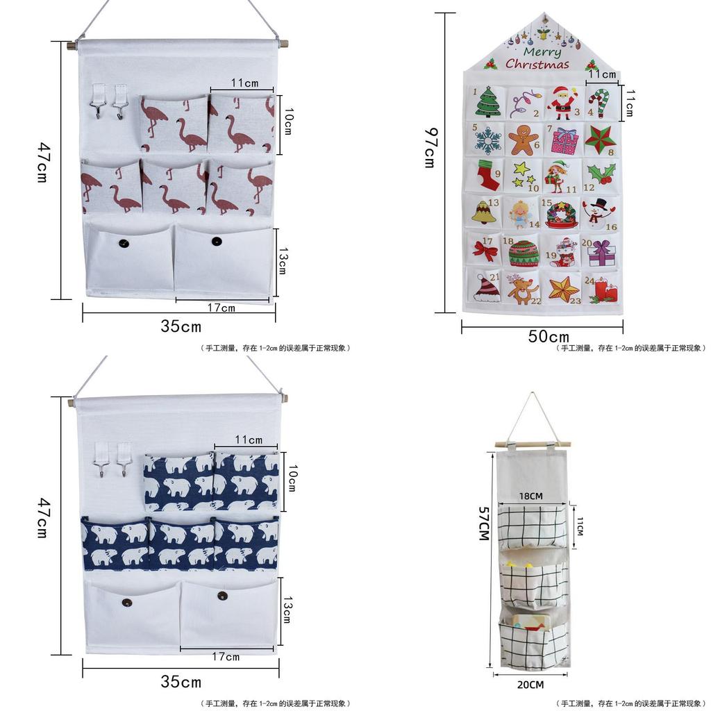Christmas Storage Hanging Bag With Compartments For Dorm Room Organization