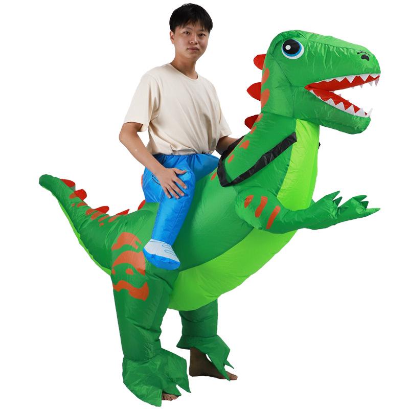 Halloween Kinder T-Rex aufblasbares Kostüm - Lustige Dinosaurier-Maskottchen für Partys