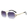 Luxurious High Quality Sunglasses for Women Eye Protection Rimless Ultraviolet-proof Sunglasses Glasses Men Outdoor Use Beach Travel Eyeglasses