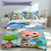 3pcs Jay Franco Cocomelon Duvet Cover Set, Includes 1 Duvet Cover and 2 Pillowcases,Skin-Friendly&Comfortable Fabric,Suitable Bedding Sets