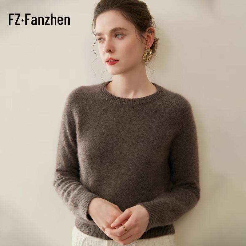 Women's 100% Cashmere Round Neck Pullover Sweater