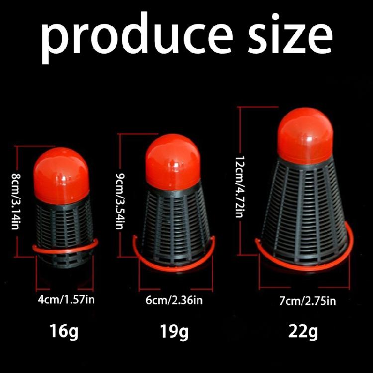 10Pcs Thrower Feeder Holder Fishing Lure Basket Cage Badminton Type Nesting Device Fishing Soft Baits Throwing Device