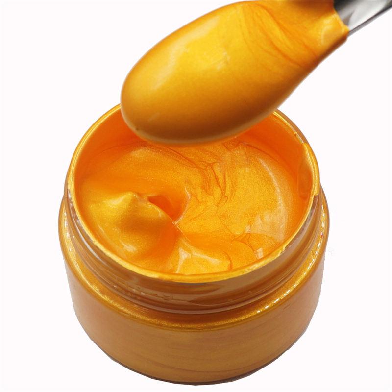 100ml Waterproof Metallic Color Pigment Gold Acrylic Paint Gypsum Toys Statuary Coloring DIY Textile Painting Graffiti Colorant
